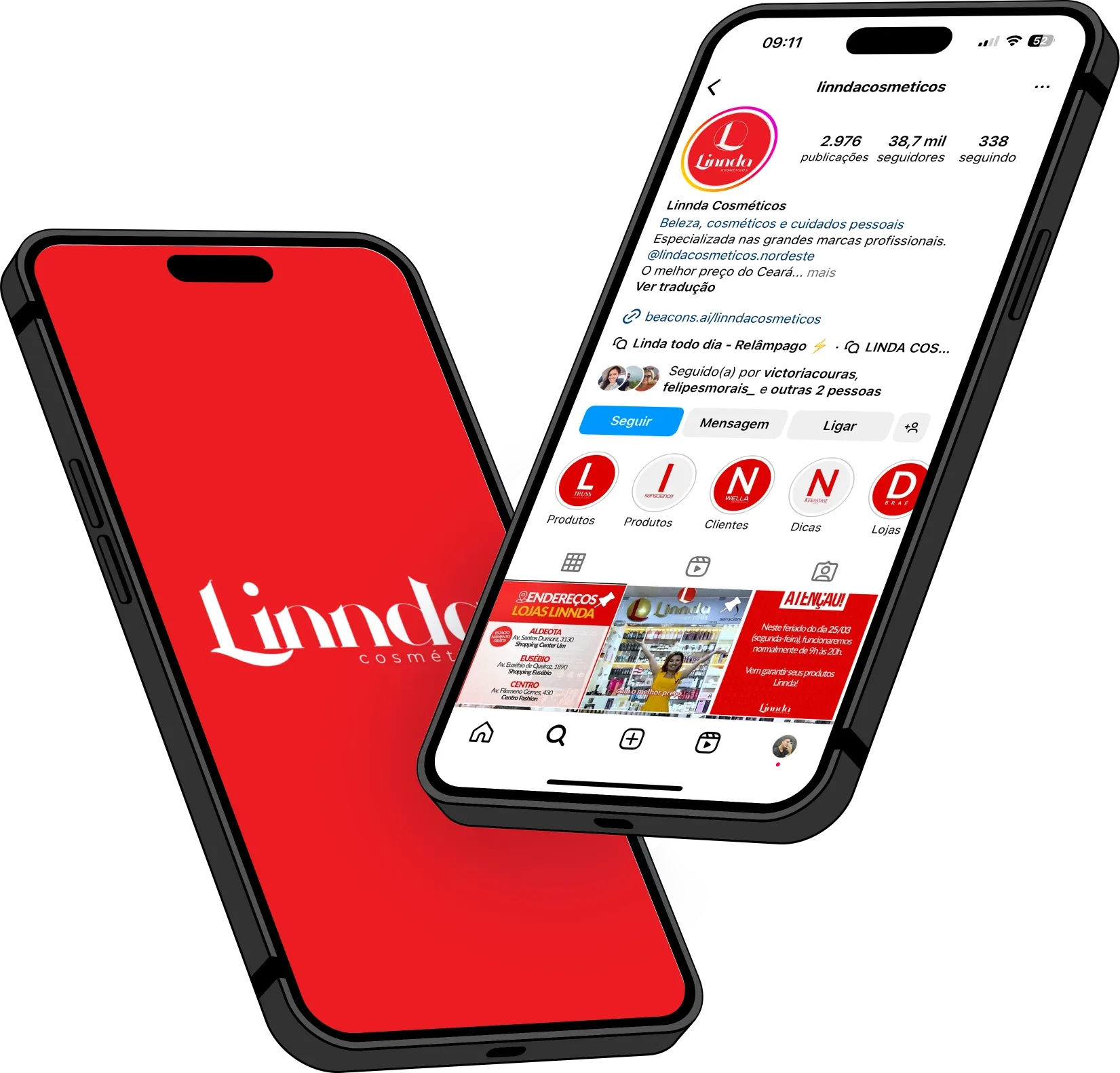 Instagram Linnda Cosméticos